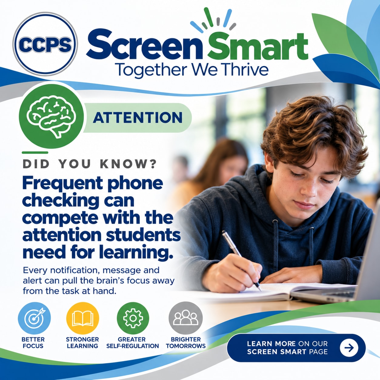 Screen Smart graphic about frequent phone checking and attention