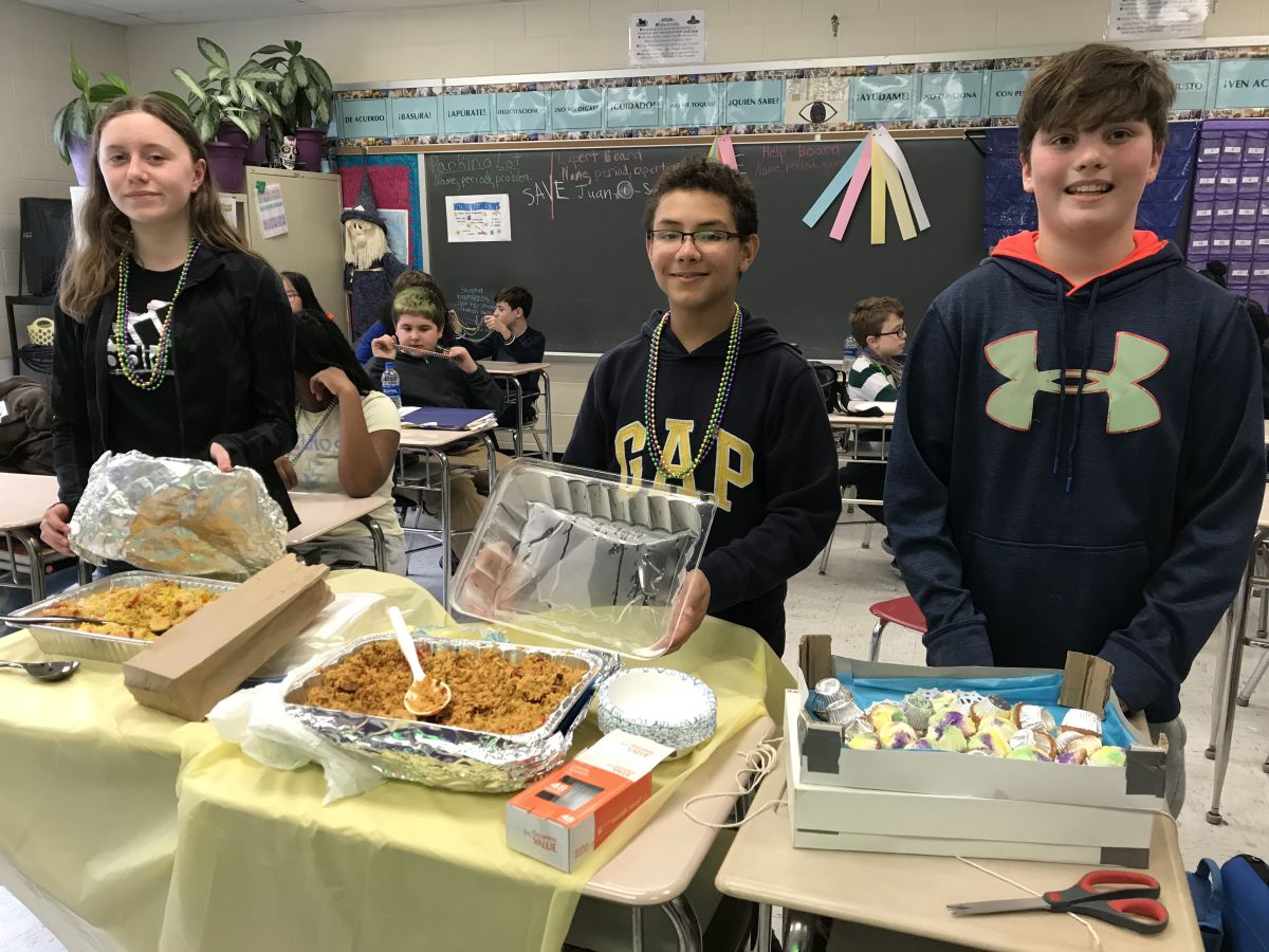 WMS Celebrates Mardi Gras | News Story - Washingtonville Middle School