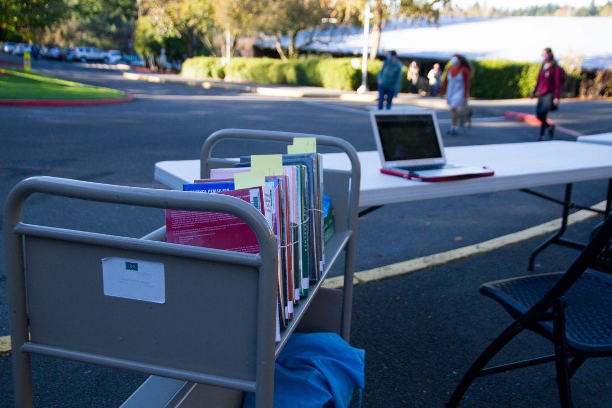 Curbside OES Library Brings Books Outdoors for Students Post Detail OES