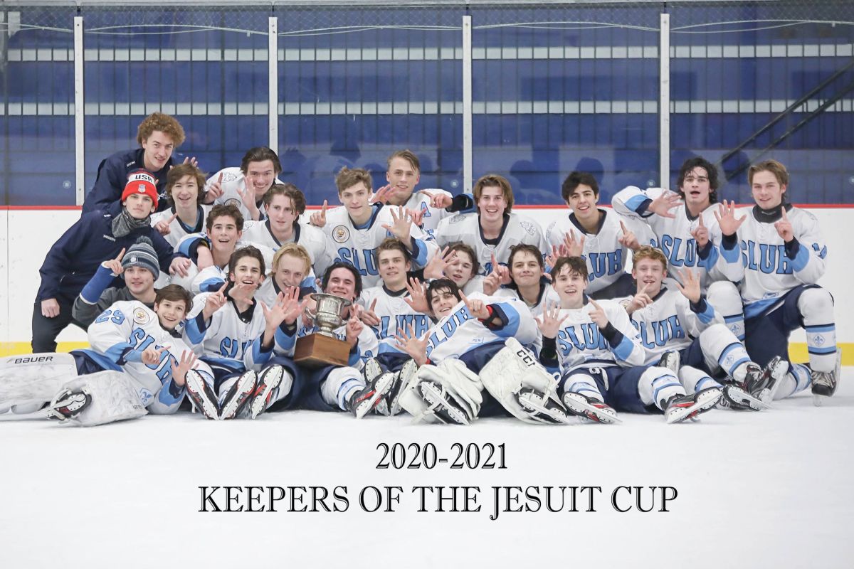 SLUH scores 4 goals in 3rd period comeback to retain Jesuit Cup for 6th