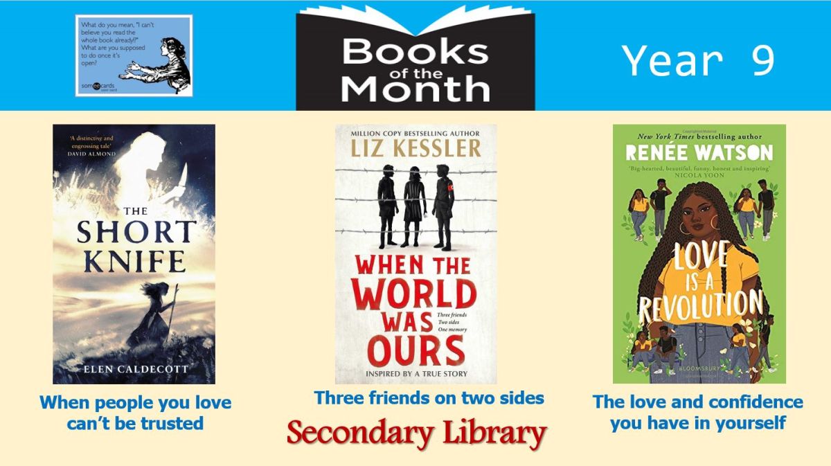 Secondary Books of the Month (April) New Stories