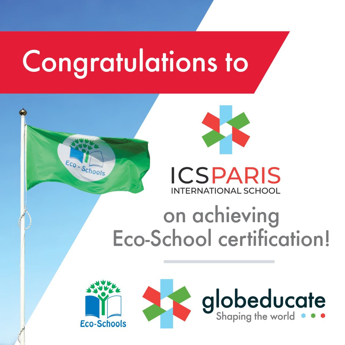 ICS Paris is now an Eco School News details ICS Paris