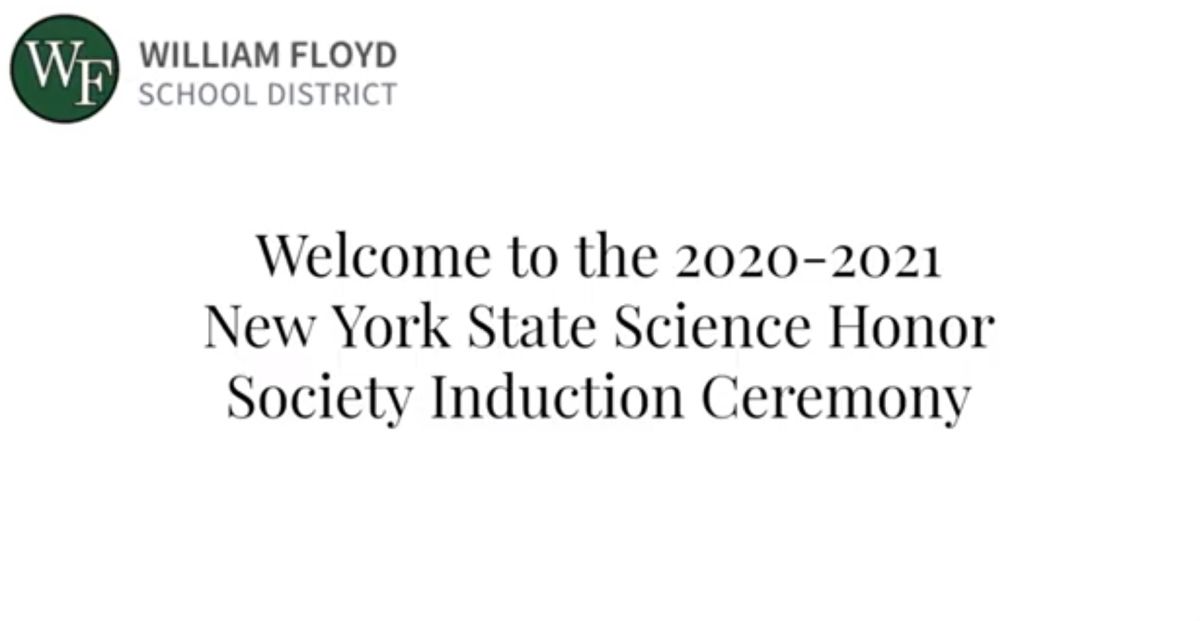 Science Honor Society Induction Ceremony 20202021 News Post