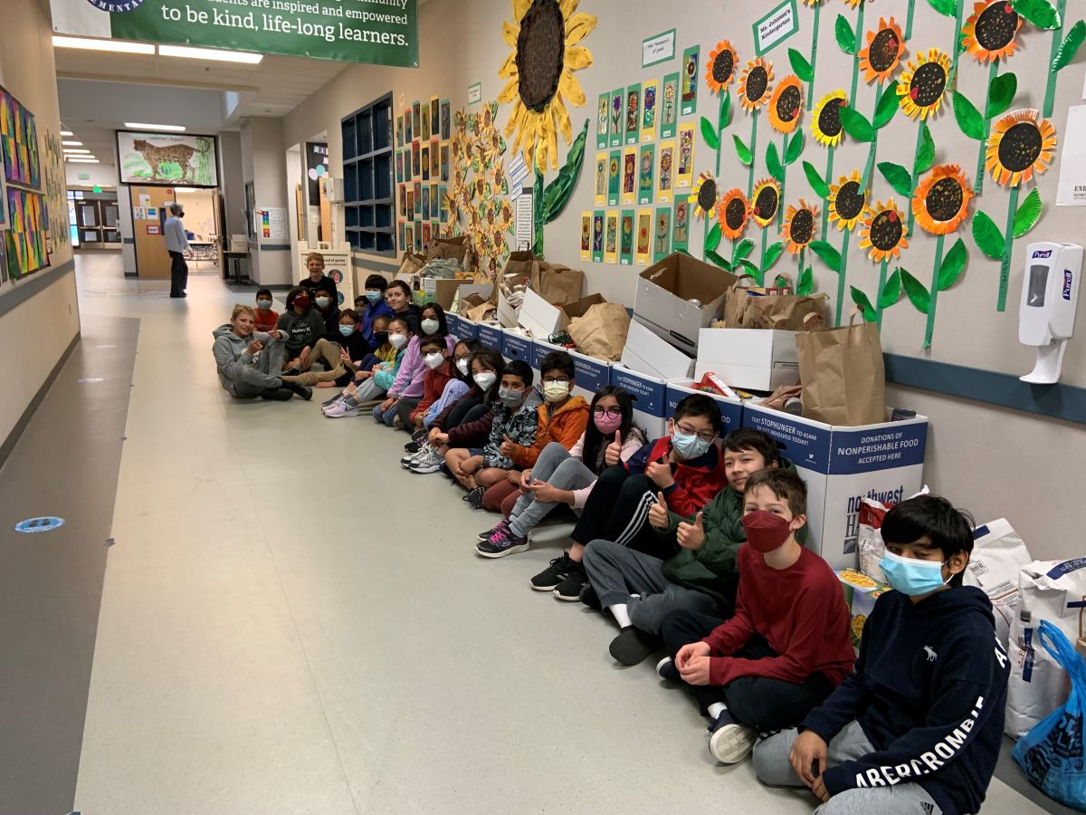 Northwest Harvest Food Drive News Article Endeavour Elementary School