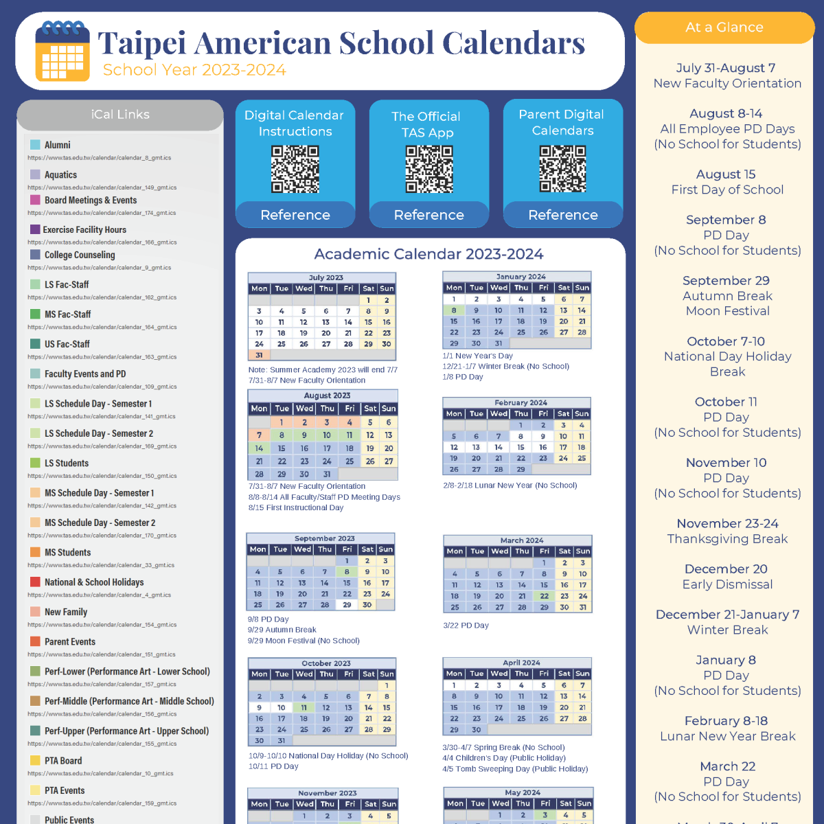 Navigating The Different TAS Calendars News Detail Taipei American