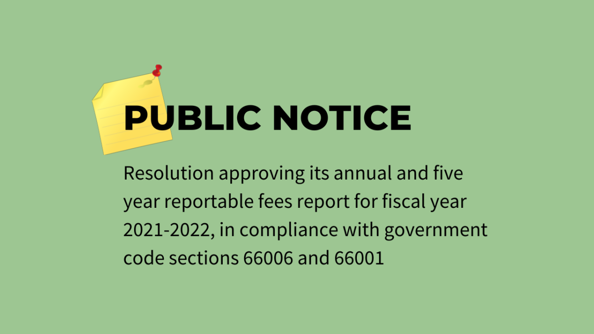 Public Notice Resolution approving its annual and five year