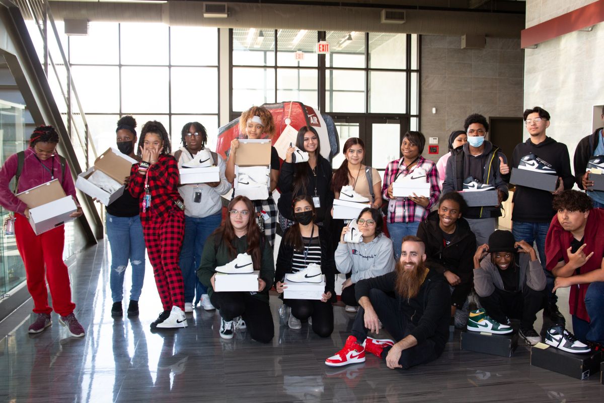 McLain students surprised with Jordans News Item Independent School