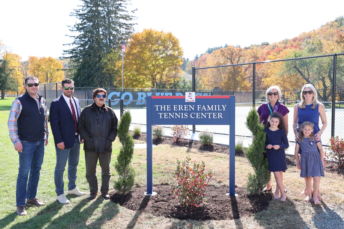 Eren Family Tennis Center is dedicated on the Rumsey Hall campus