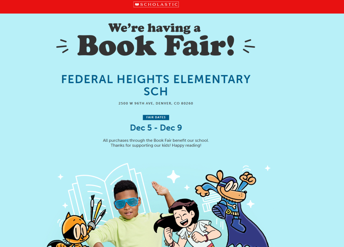 Scholastic Book Fair | Details - Federal Heights Elementary School