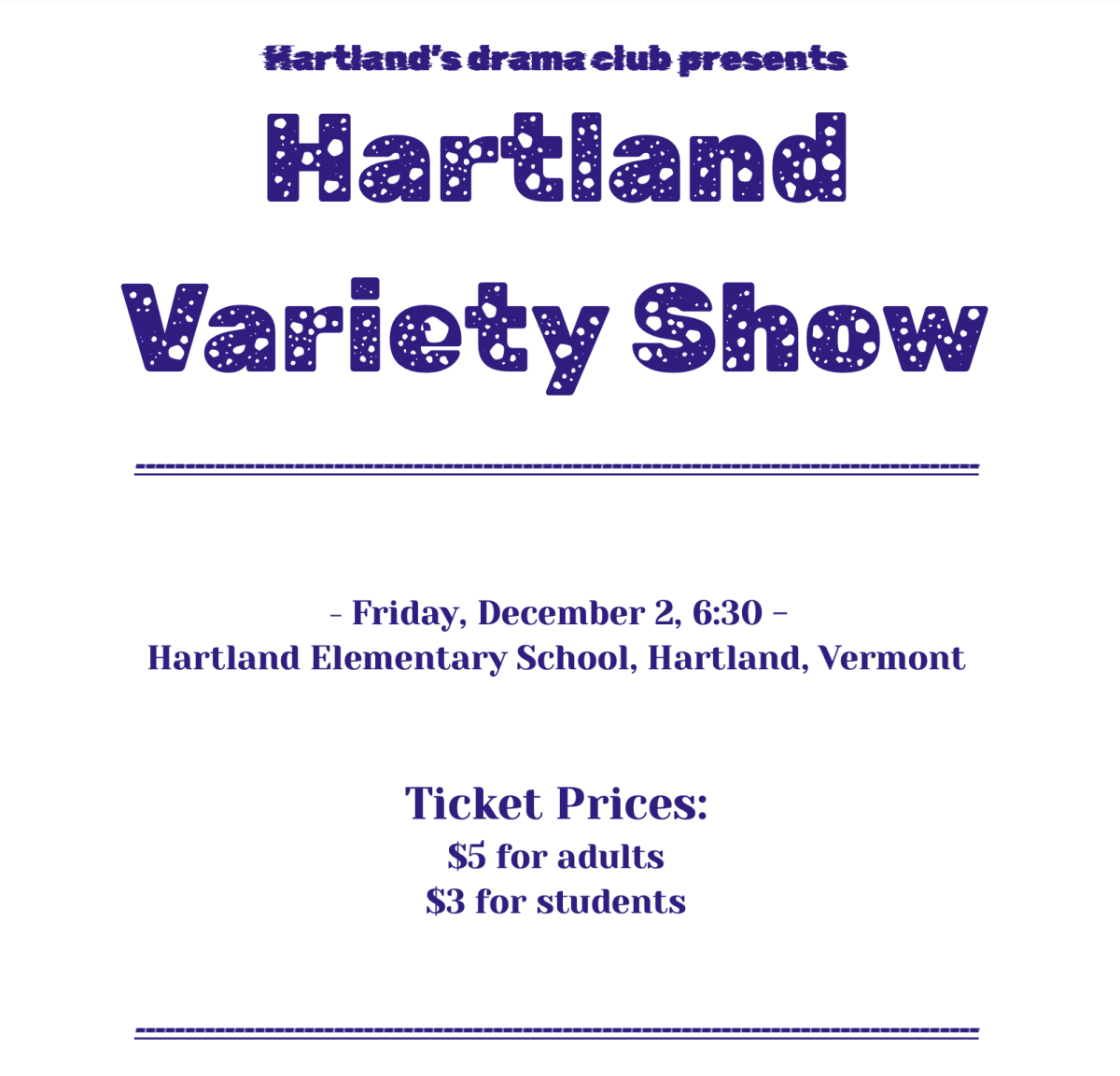 Hartland Variety Show Posts Hartland Elementary School