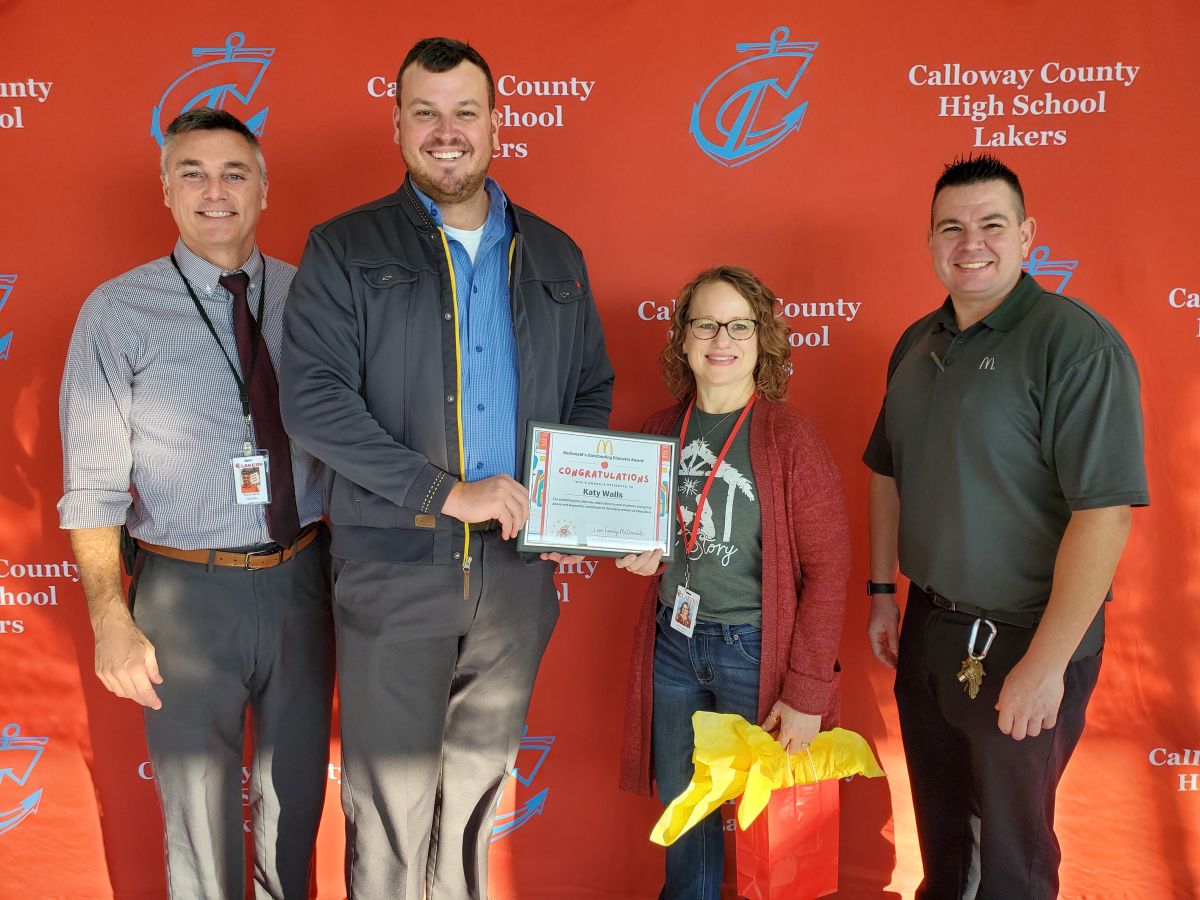 CCHS Teacher Katy Walls Named McDonald's Outstanding Educator Post Detail