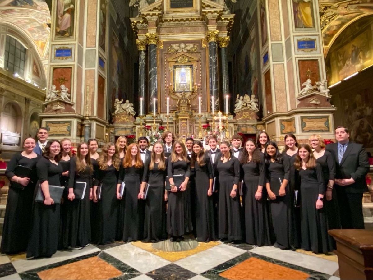 Austin Prep Choir Ushers in 2023 With Pope Francis St. Augustine