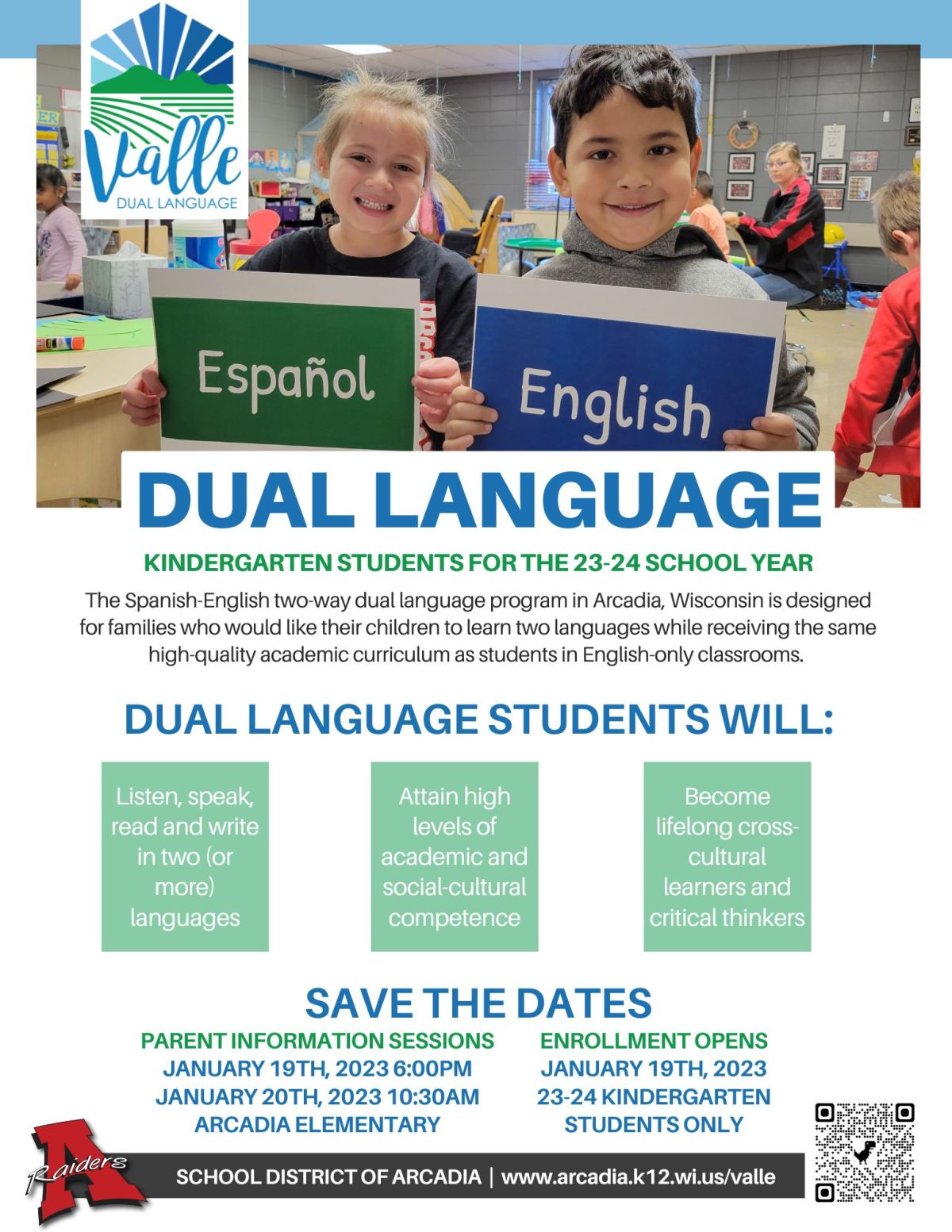 Valle Dual Language Program Information | News