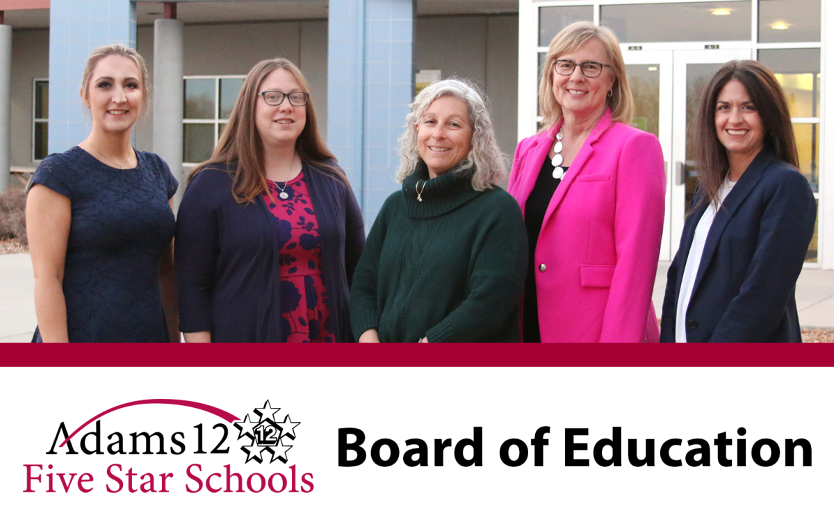 Who is the Adams 12 Five Star Schools Board of Education News Details