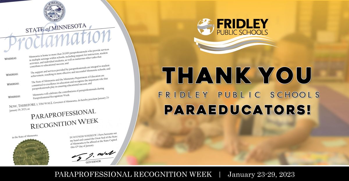 Paraprofessional Recognition Week January 2329, 2023 News Post
