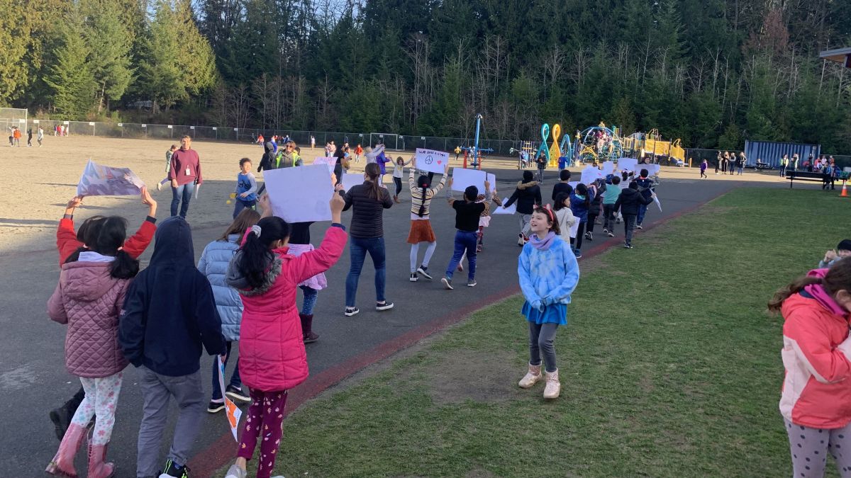 Students and Staff Participate in Children's March News Article