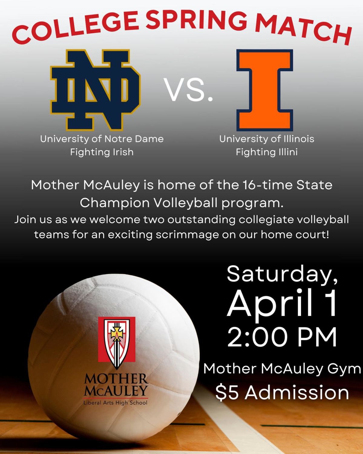 Fighting Irish and Fighting Illini to play at McAuley School News