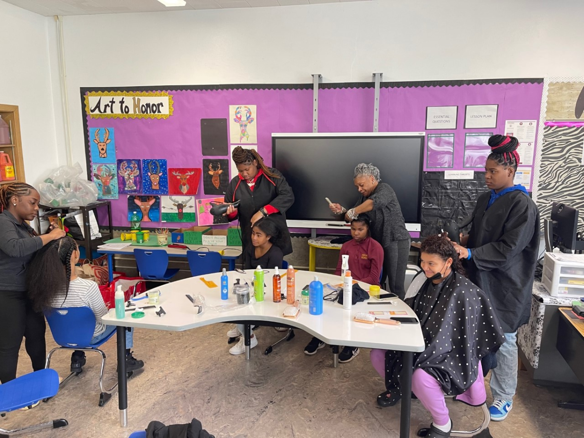 CTE students cut hair at MVHA News Details Mount Vernon