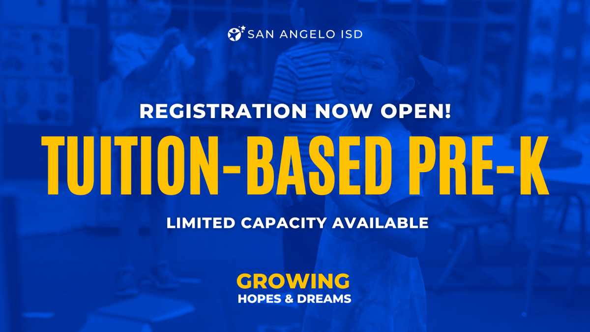 Register Now for San Angelo ISDs LimitedCapacity, Full Day Tuition