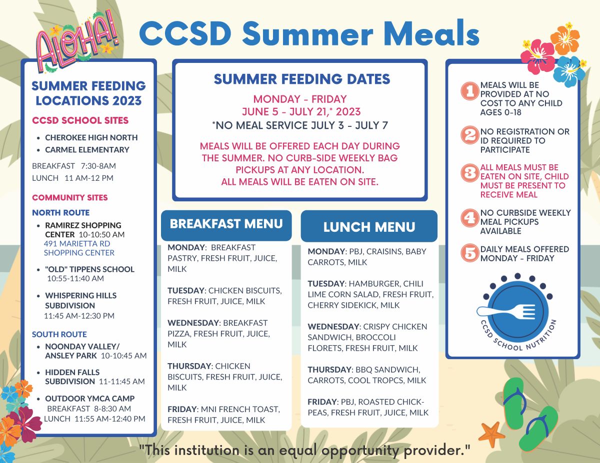 CCSD Summer Meal Service Begins June 5 Post Detail