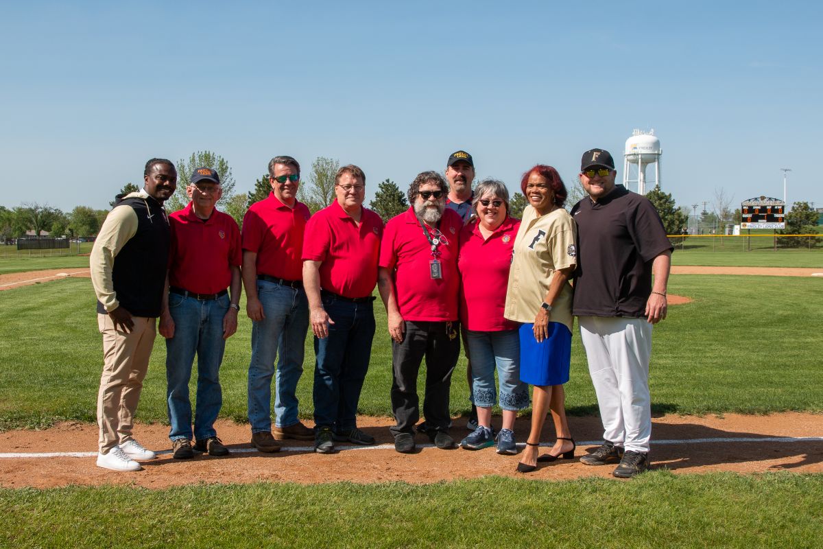 Lions Club donates funds to purchase scoreboard for Fridley baseball