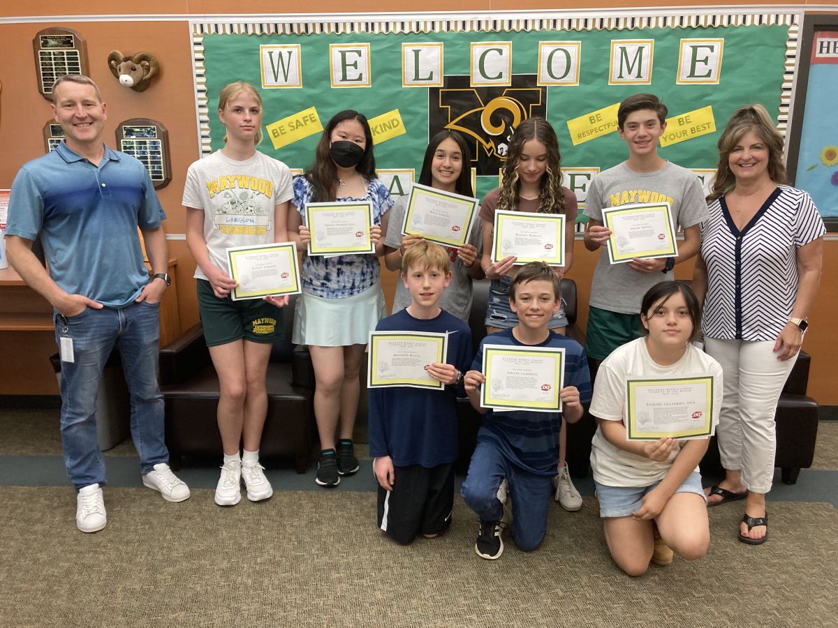 May Students of the Month | News Article - Maywood Middle School