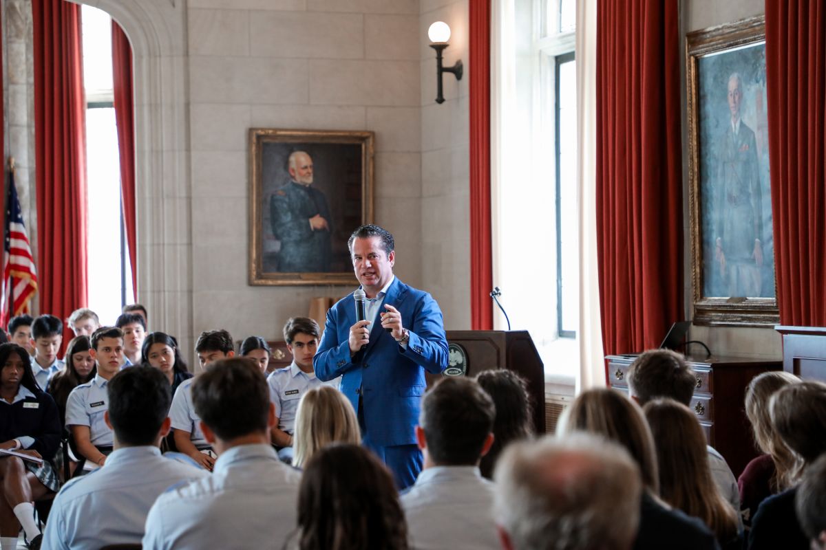 Shark tells Culver students the key to success is to be indispensable