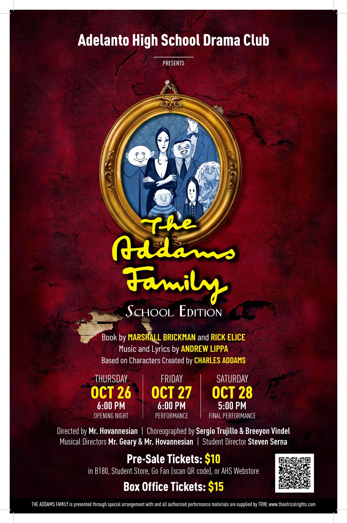 AHS Drama Club Presents THE ADDAMS FAMILY | Single-Posts-NEWS