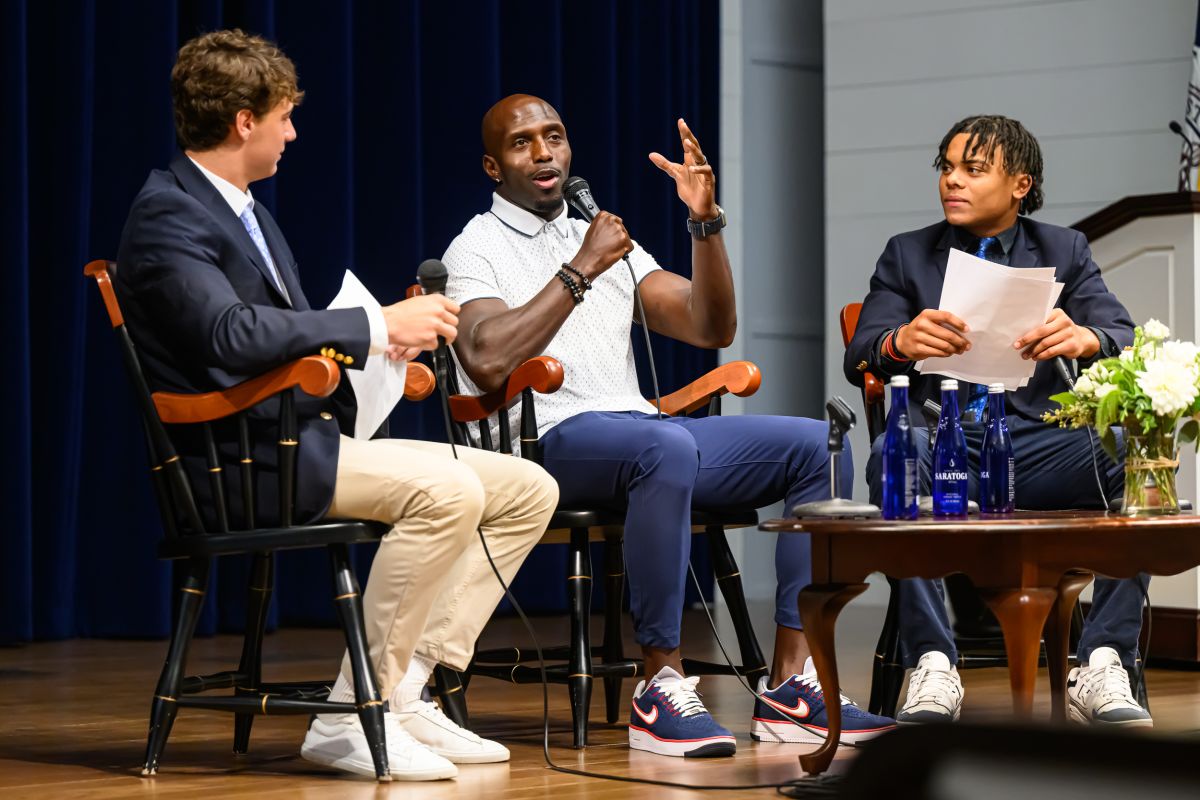 Former New England Patriots Star Devin McCourty Speaks at Inspiring