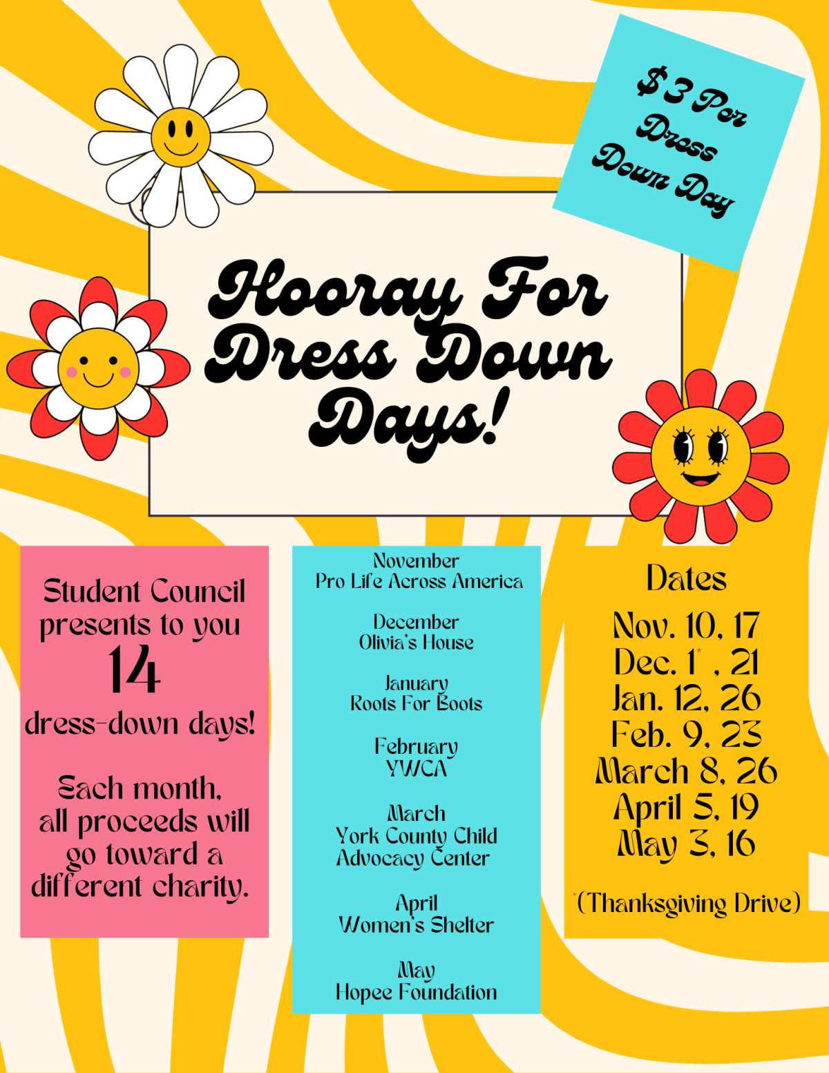 Student Council Plans Charity Dress Down Days Details