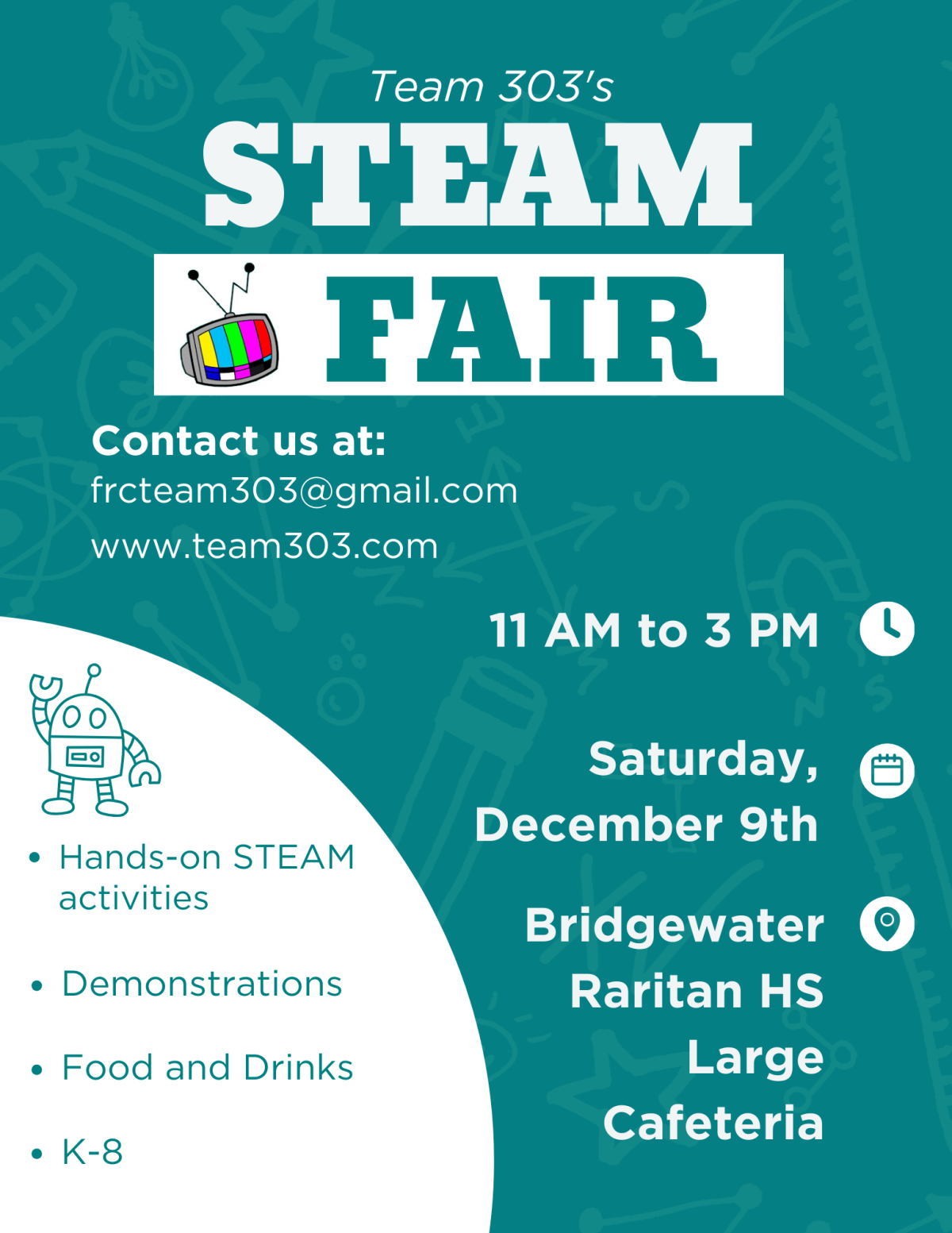 Robotics Team 303 to hold STEAM Fair and Sensory Fair on December 9 ...