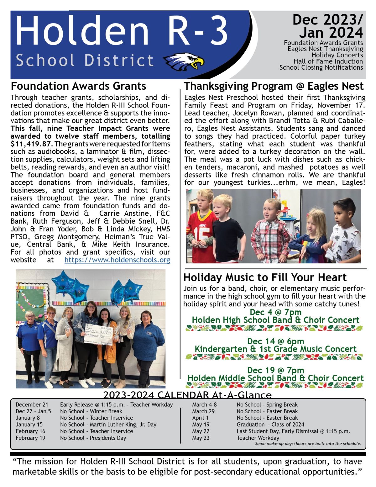 Dec 2023/Jan 2024 District Newsletter | All District News