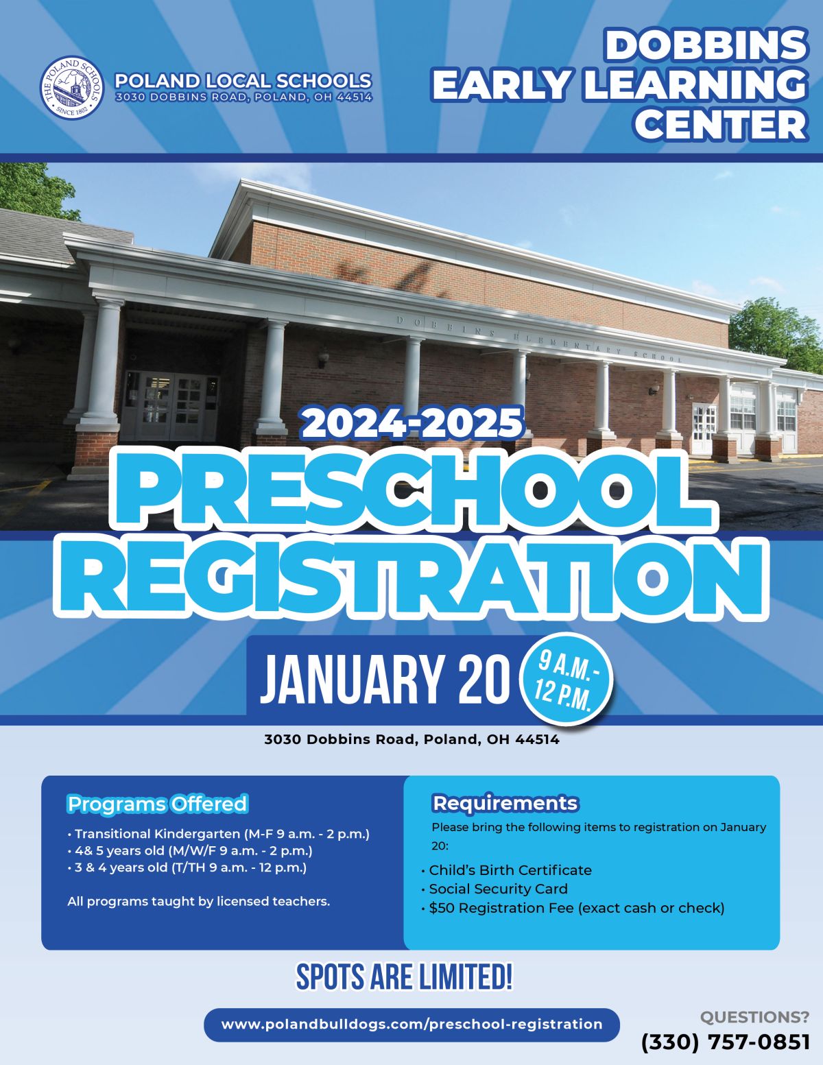 Preschool Registration Poland Local Schools