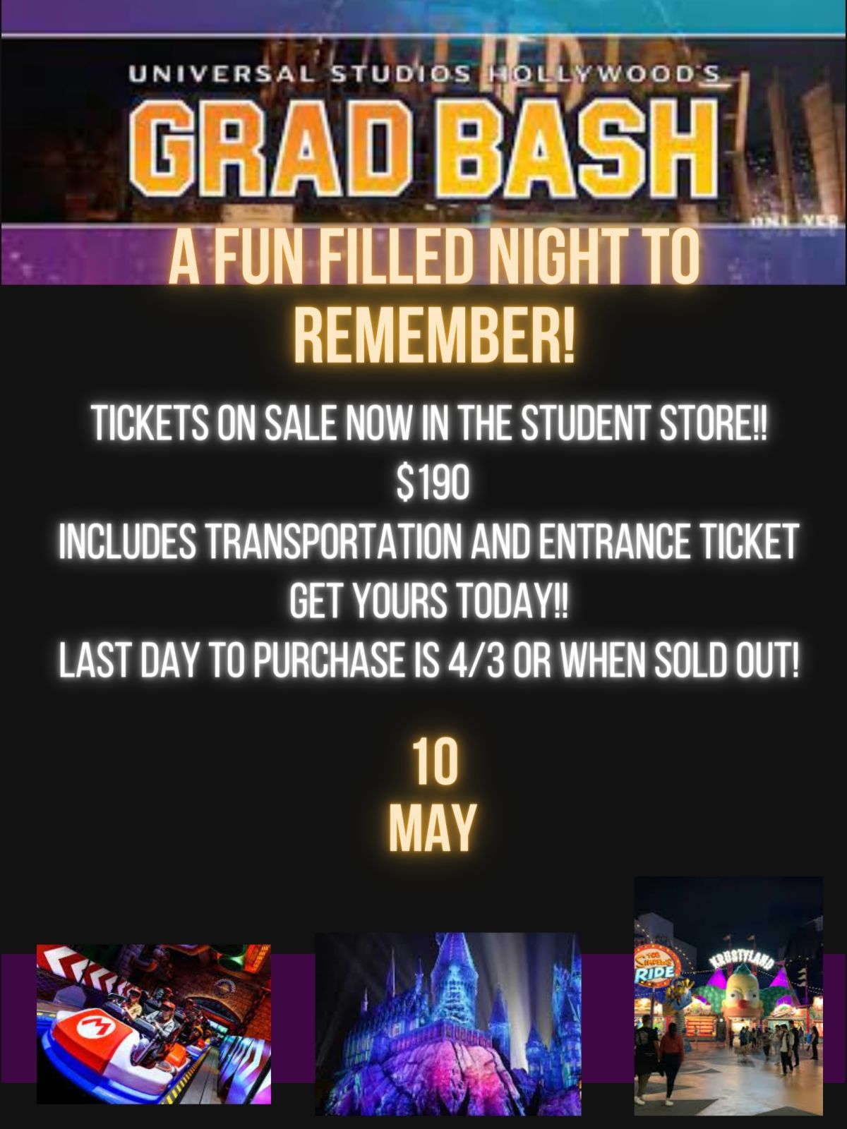 Universal Studios GRAD BASH SinglePostsNEWS