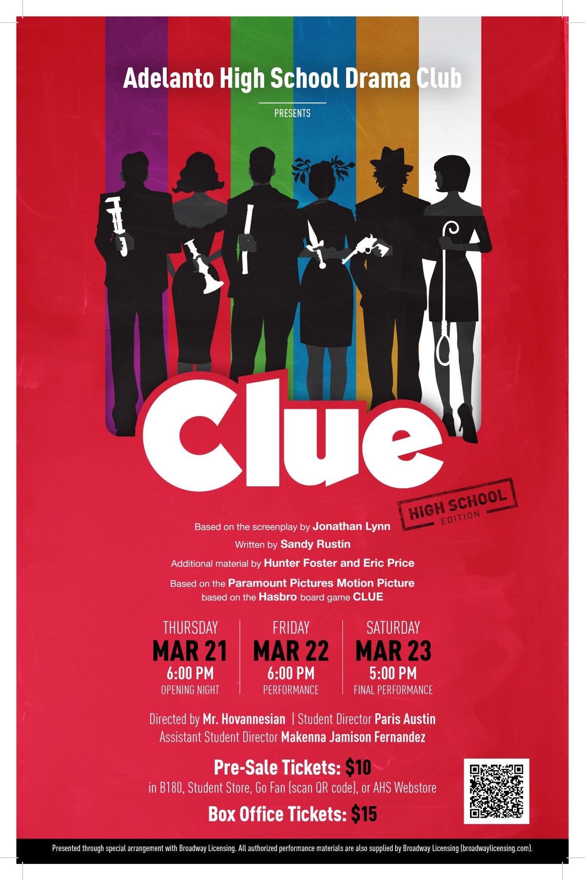 AHS Drama Club Presents CLUE High School Edition | Single-Posts-NEWS