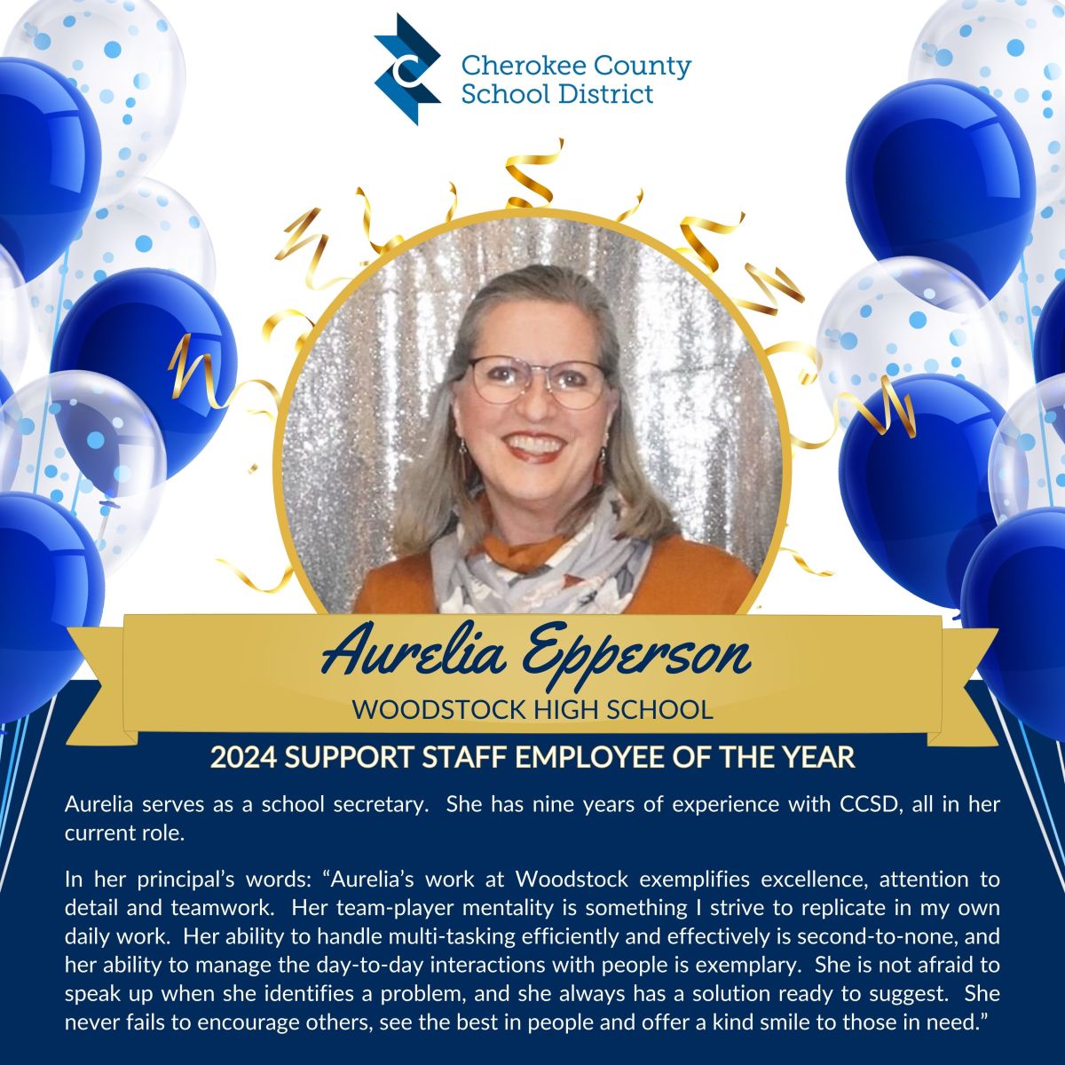 Meet a CCSD 2024 Support Staff Employee of the Year: Aurelia Epperson ...