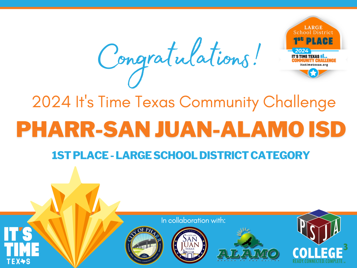 PSJA ISD Wins Sixth Consecutive It's Time Texas Community Challenge,  Showcasing Commitment to Good Health and Well-Being in Line with UN  Sustainable Development Goals | District News Details