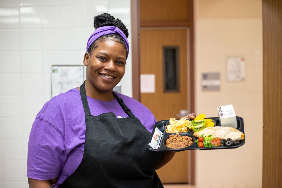 Ever Brighter Staff member Keyana Griffin serves up smiles everyday