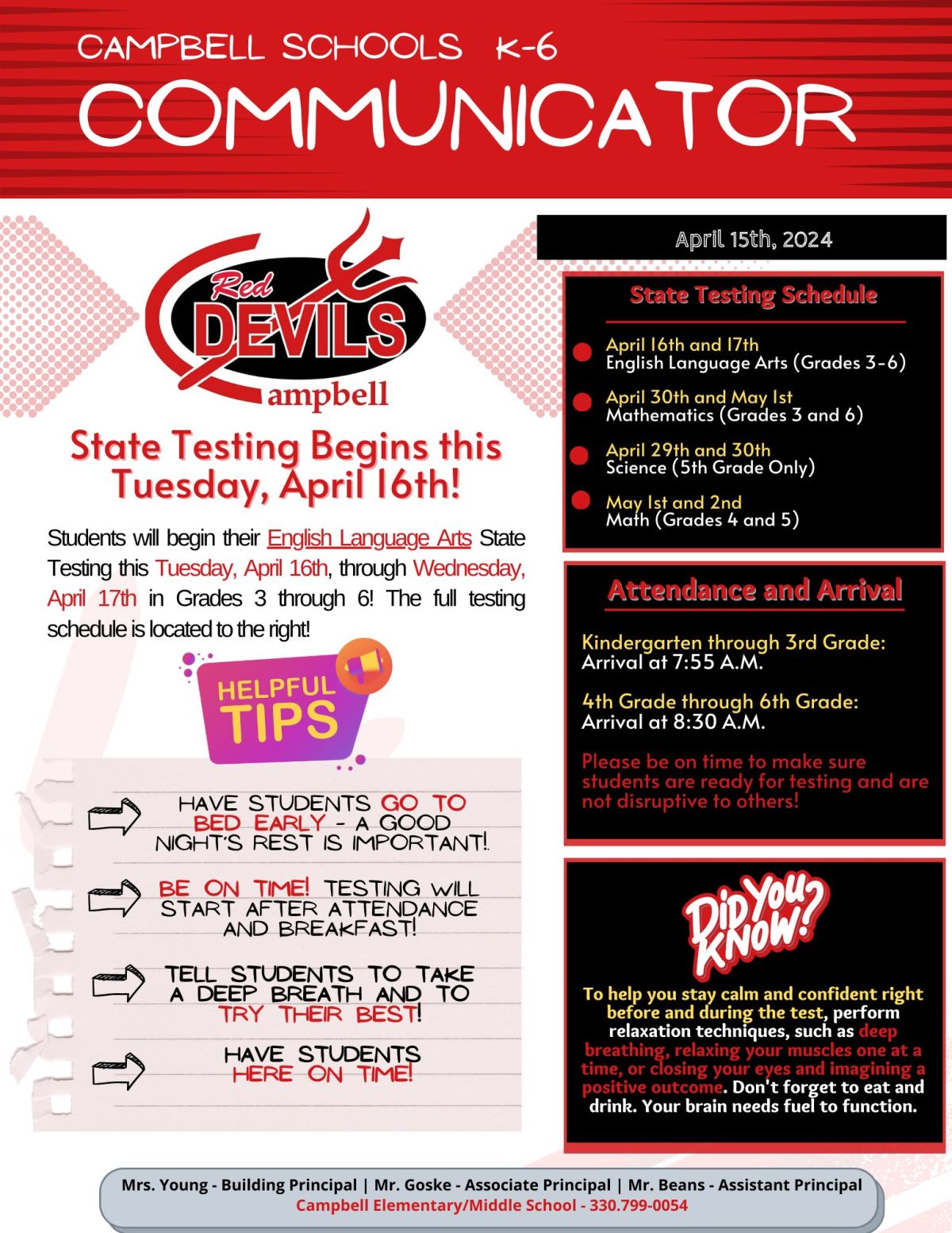 CEMS - State Testing | Campbell City Schools Post Detail