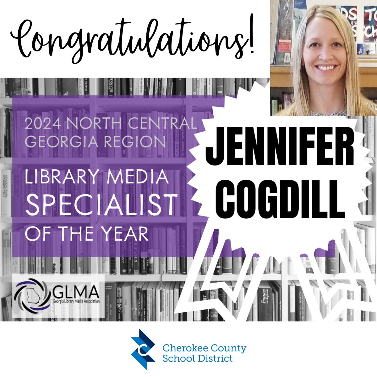 CCSD Winner Named Regional Library Media Specialist of the Year! Post