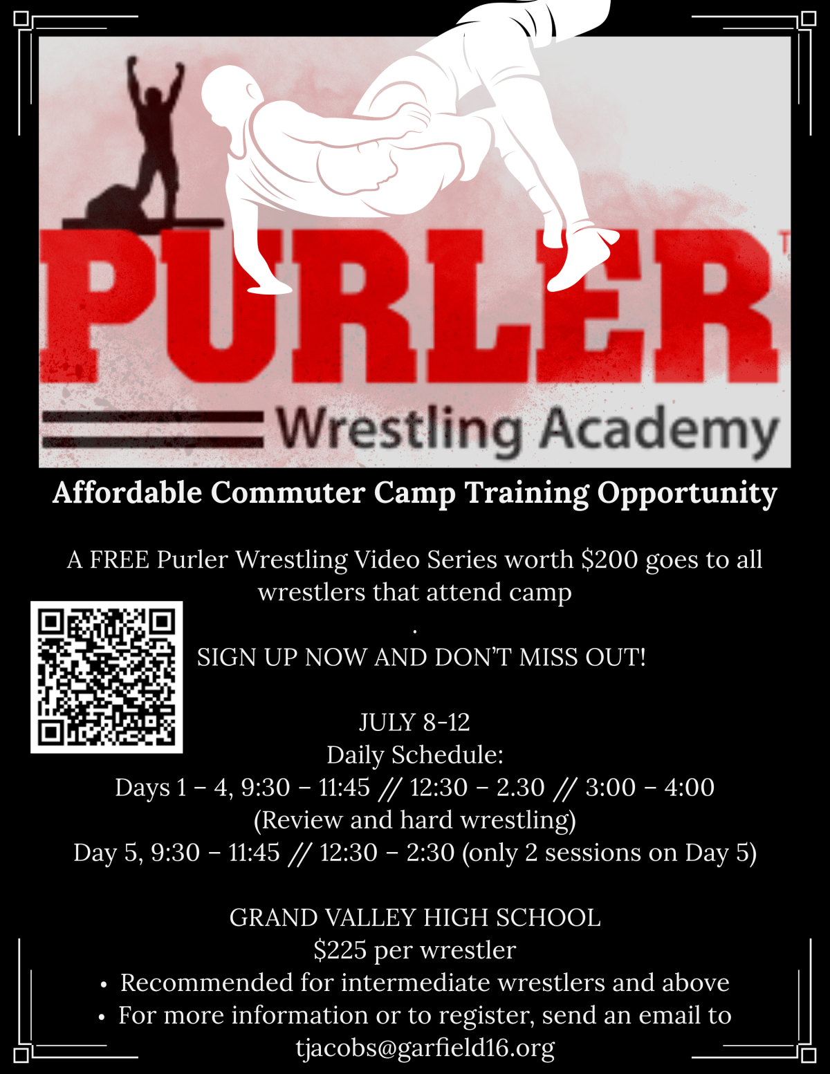 Purler Wrestling Academy July 8-12 | News Information