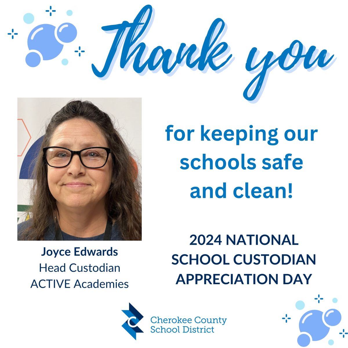 National School Custodian Day Spotlight Joyce Edwards of ACTIVE