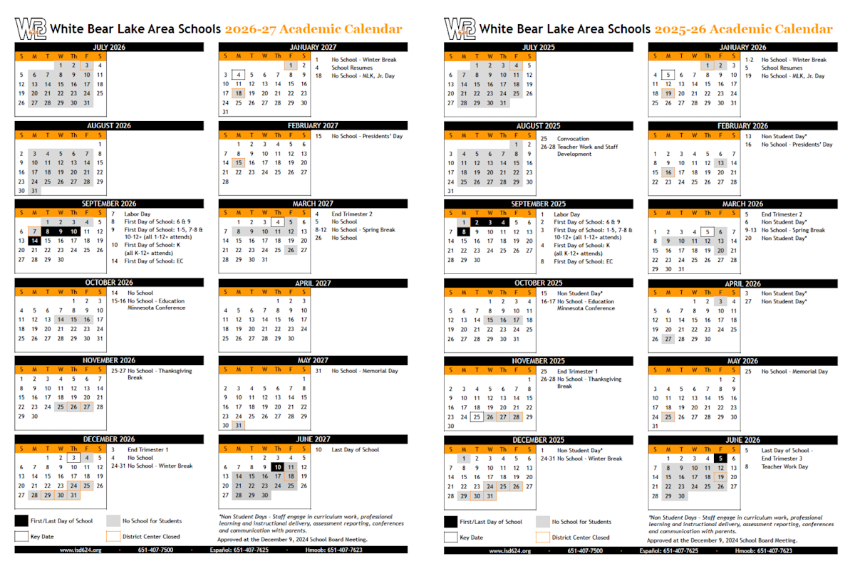 2025-26 and 2026-27 calendars approved | Article