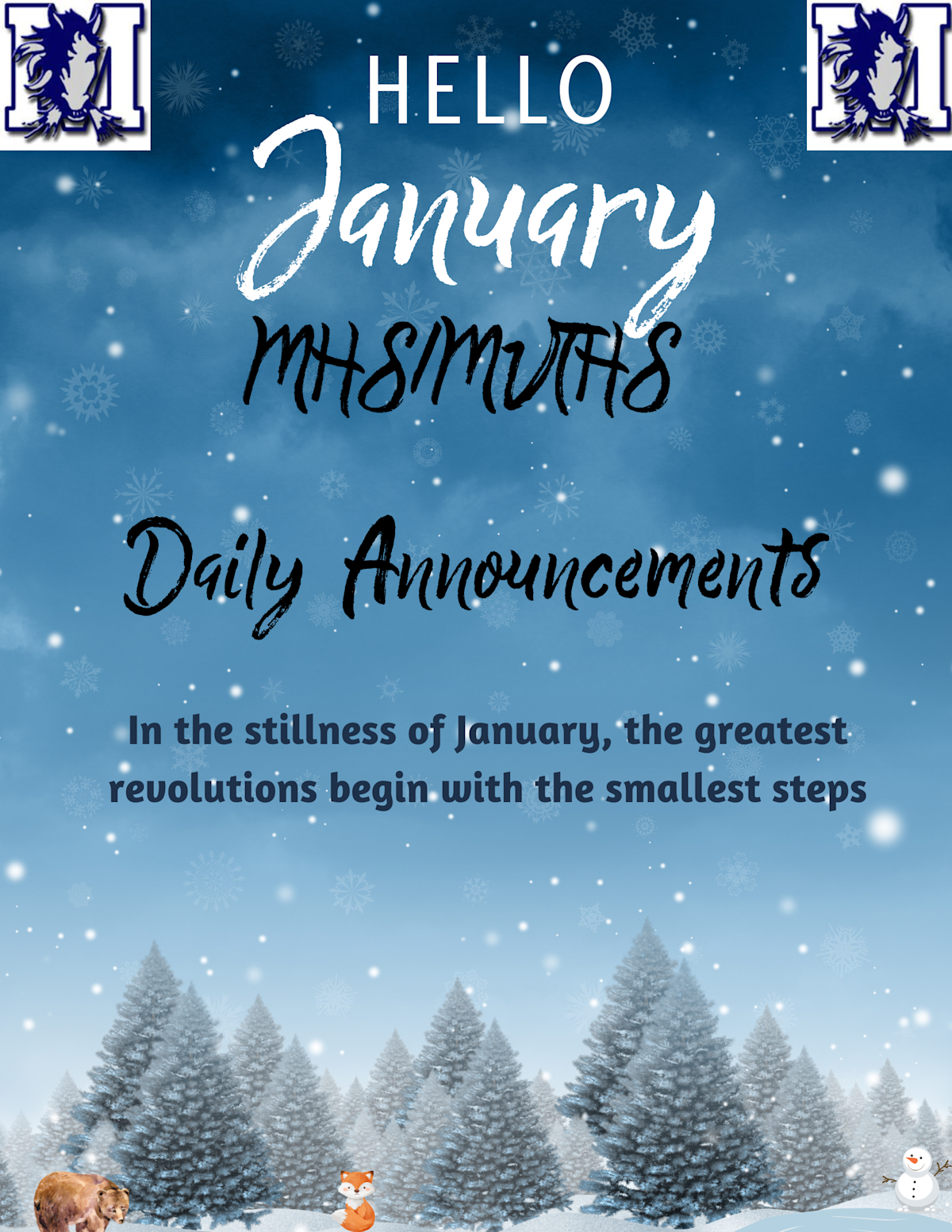 Announcements TODAY is “A” Day WeAnnouncements TODAY is “A” Day Week “A” Monday, January 6