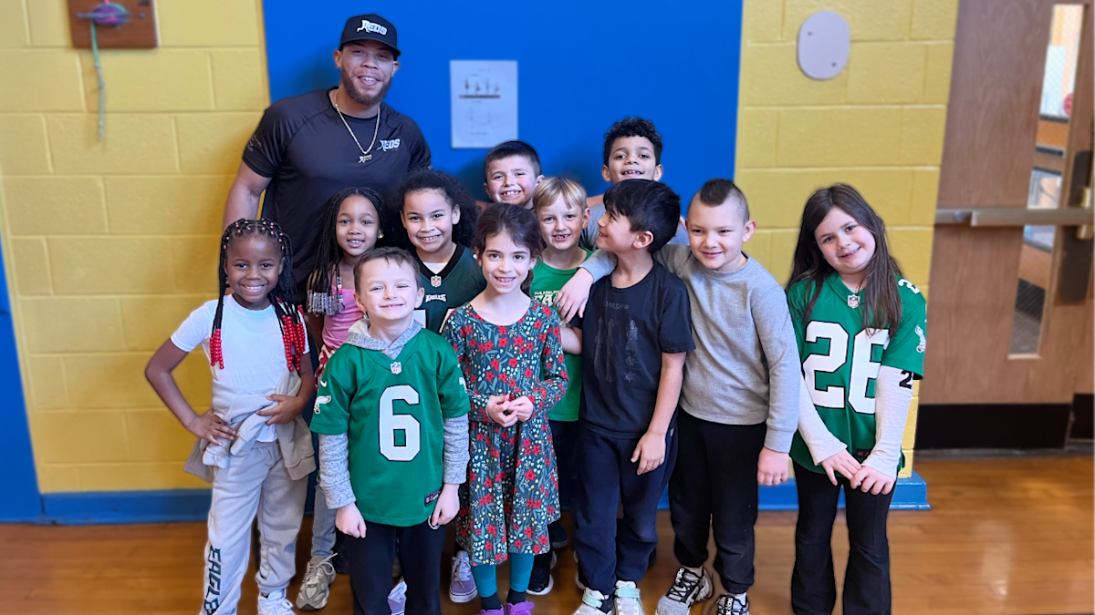 PWHS alum returned to Conshohocken Elementary School to encourage