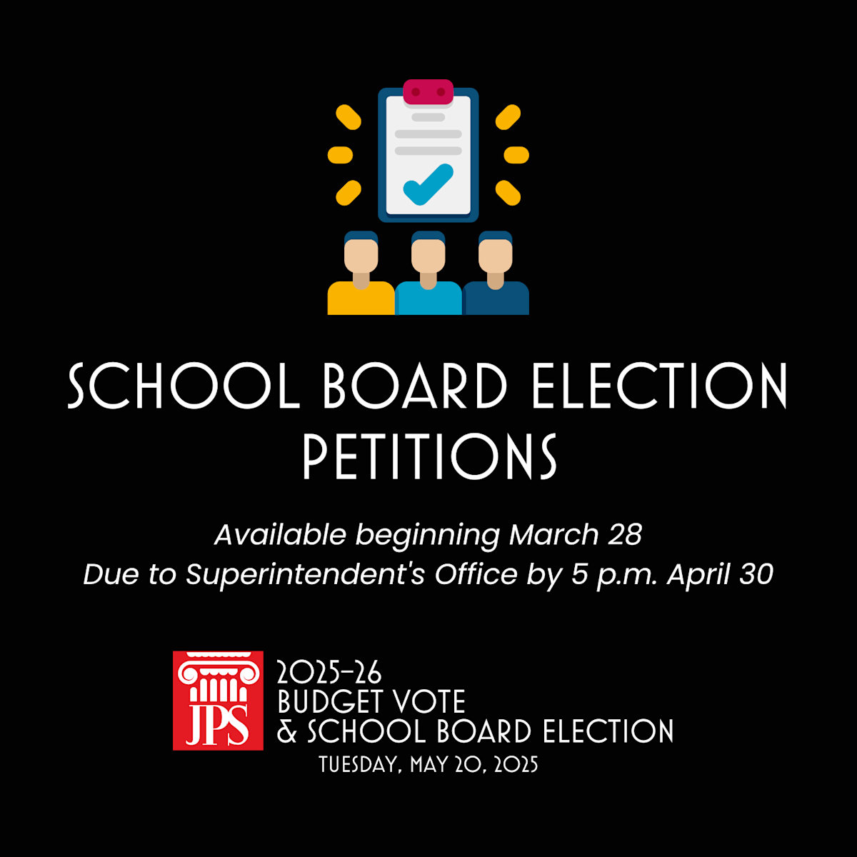 Petitions for JPS School Board Election Available Beginning March 28 ...