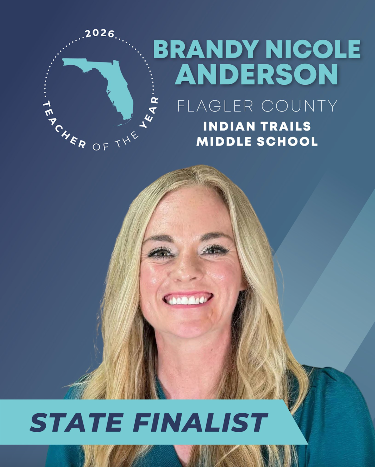 Brandy Anderson One of Five Finalist for Teacher of the Year District