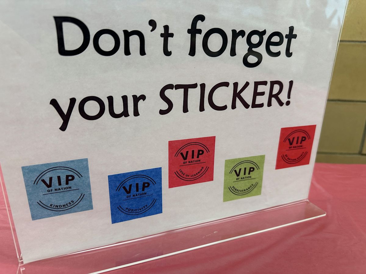 Vip Student Sign GFHS celebrates 104