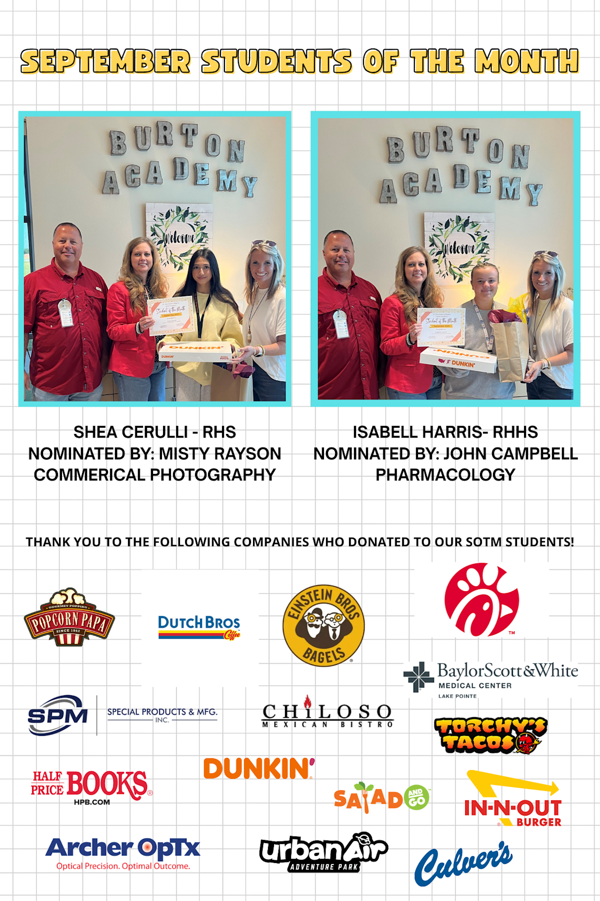 Congratulations To Our September Students Of The Month | Post Details