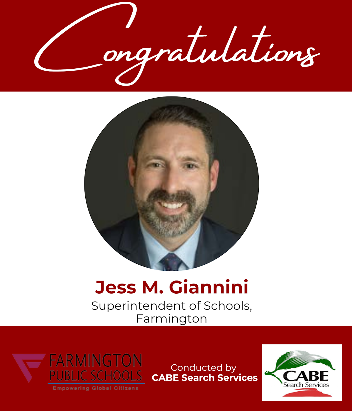 Farmington Public Schools Announces the Appointment of Mr. Jess M ...